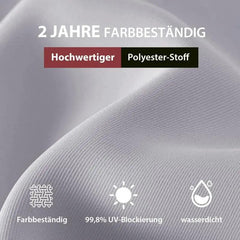 Sekey 200 x 125 cm Balkonschirm Rechteckig mit Balkongeländer, Sonnenschutz UV50+ Sekey
