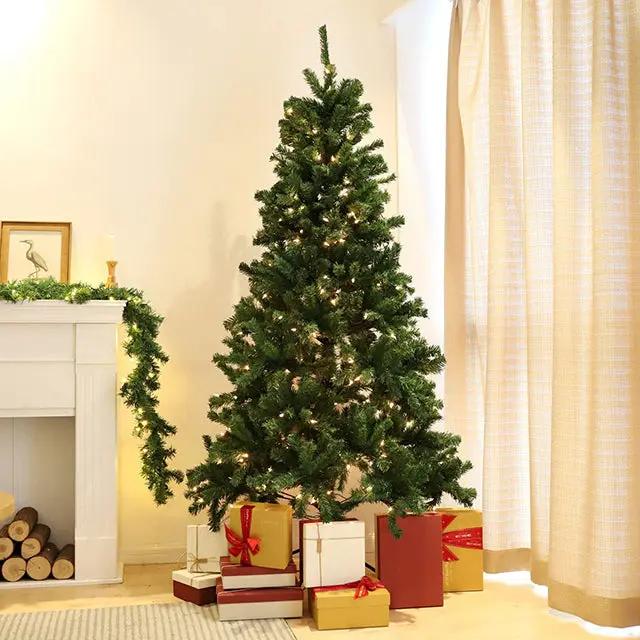 Salcar 120/150/180/210/240cm Künstlicher Weihnachtsbaum mit Metallständer, Nordmanntanne, mit 279/408/580/868/1168 Spitzen Salcar