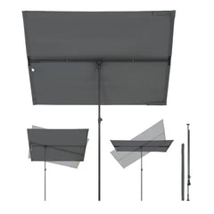 Sekey 180 x 130 cm Balkonschirm Rechteckig, Individuell Verstellbar, Sonnenschutz UV50+ Sekey