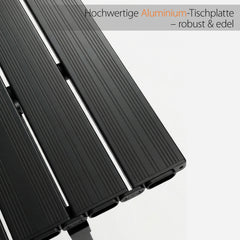 Sekey Campingtisch Aluminium Faltbar 72x69 cm – Ultraleichter Klapptisch Höhenverstellbar 46–66 cm, Wetterfest Balkontisch & Gartentisch mit Tragetasche
