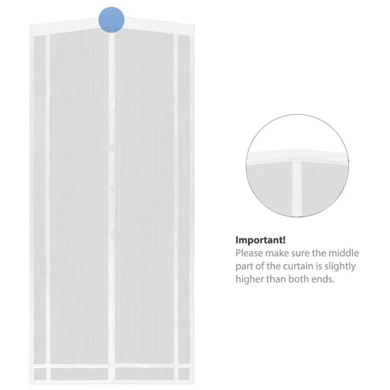 Sekey Zuschneidbar Magnet Fliegengitter Tür aus Polyester, Weiß Sekey