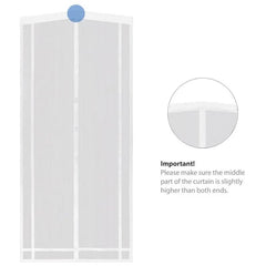 Sekey Zuschneidbar Magnet Fliegengitter Tür aus Polyester, Weiß Sekey