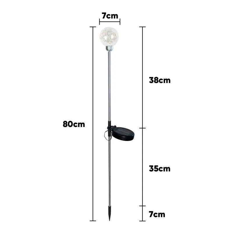 Salcar 2er Set LED Solar Gartenleuchte mit Wunschkugel-Effekt Salcar