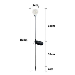 Salcar 2er Set LED Solar Gartenleuchte mit Wunschkugel-Effekt Salcar