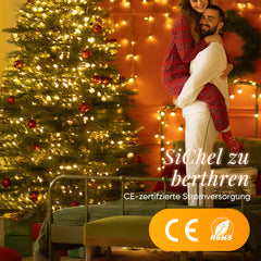 Salcar LED Cluster Lichterkette Kupferdraht | 200/400/600/800 LEDs | 5m/10m/15m/20m | Warmweiß, 8 Modi, Timer & Memory, IP44 Wasserdicht für Innen & Außen Salcar