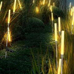Salcar 2er Set LED Solar Gartenleuchte mit Blasen-Säulen Salcar