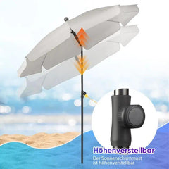 Sekey 200 cm Sonnenschirm mit Schutzhülle, Sonnenschutz UV50+ Sekey