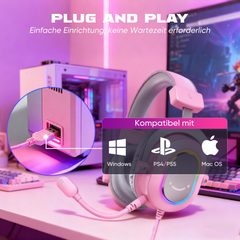 FIFINE USB Gaming Headset with Microphone, 3 EQ Modes and 50mm Driver