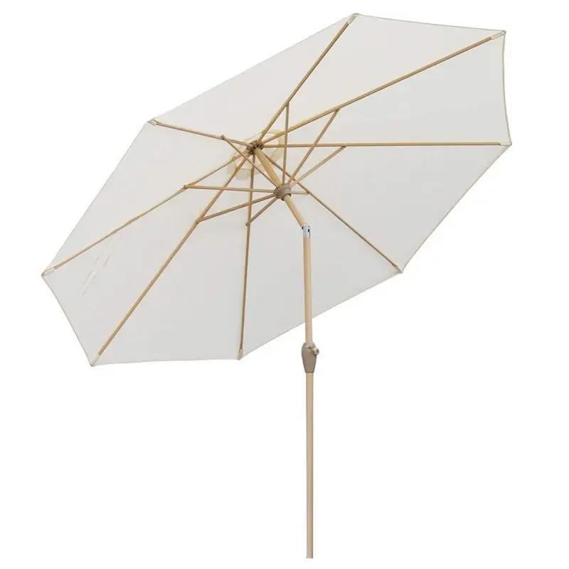 Sekey 300 cm Sonnenschirm mit Kurbel, Sonnenschutz UV50+, aus Holz-Metall Sekey