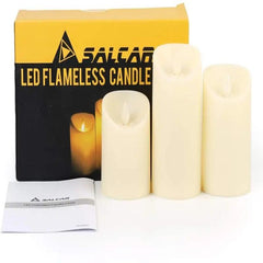 Salcar 3er Set LED Kerzen Batteriebetriebe Salcar