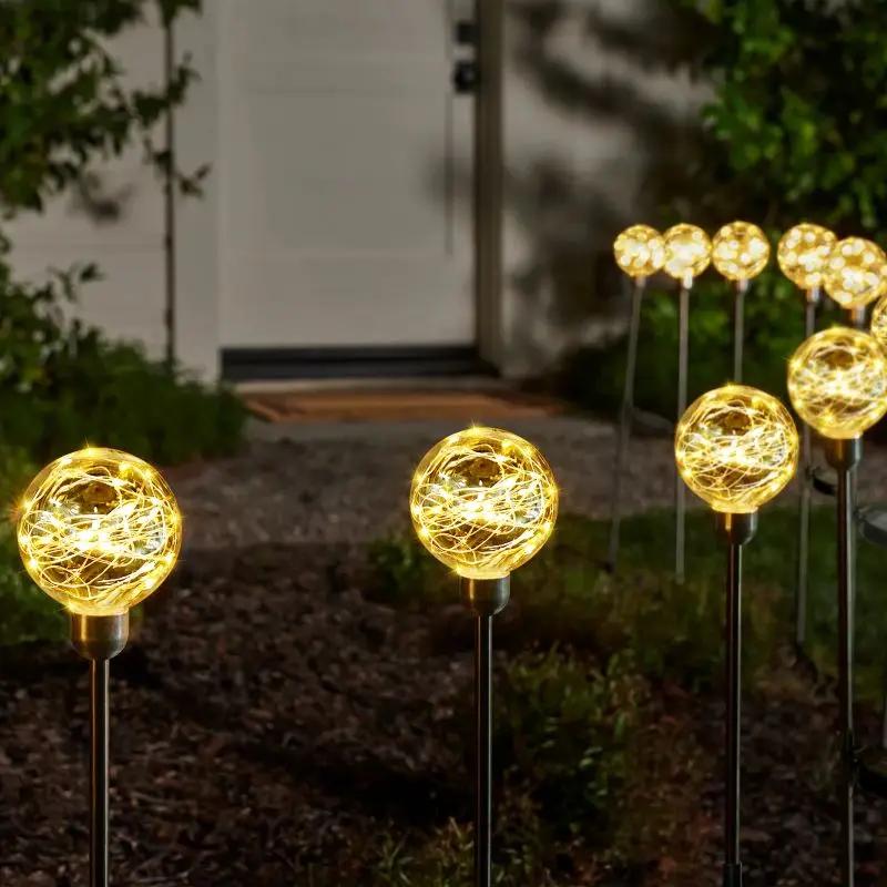 Salcar 2er Set LED Solar Gartenleuchte mit Wunschkugel-Effekt Salcar
