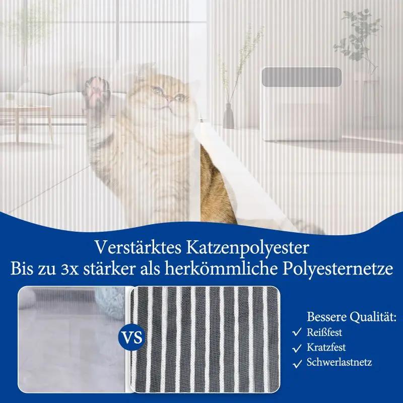 Sekey Kratzfest Magnet Fliegengitter Tür aus Polyester, Weiß Sekey
