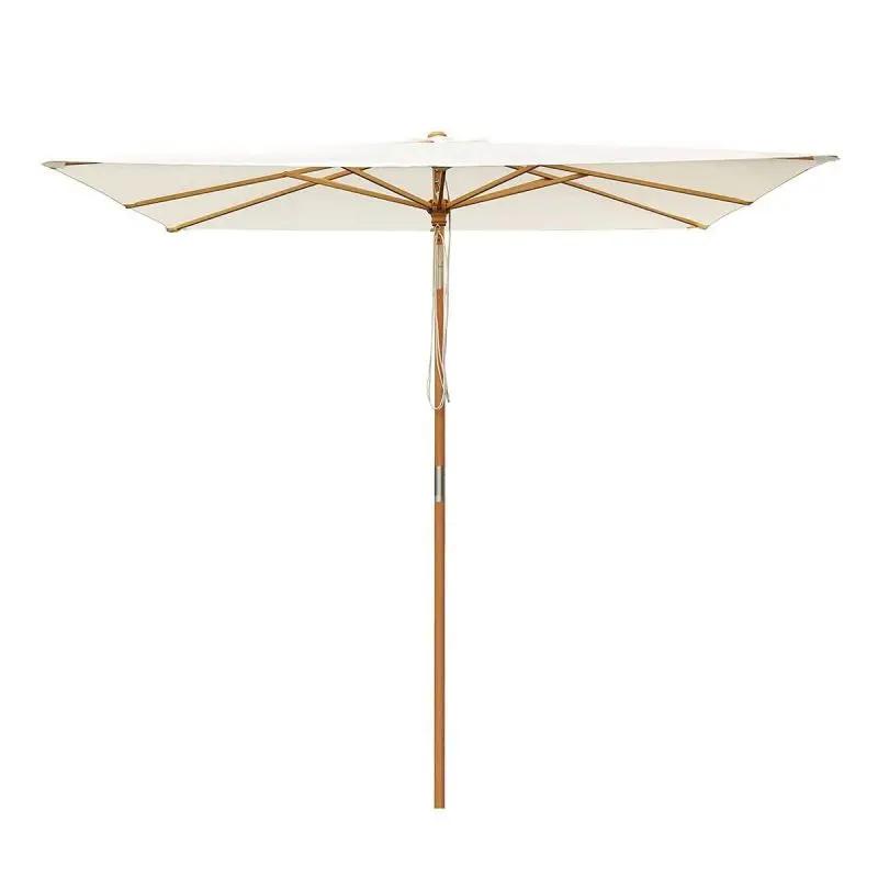 Sekey 300 x 200 cm Holz Sonnenschirm Rechteckig, Sonnenschutz UV50+ Sekey