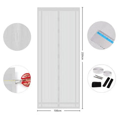 Sekey Zuschneidbar Magnet Fliegengitter Tür aus Polyester, Weiß Sekey