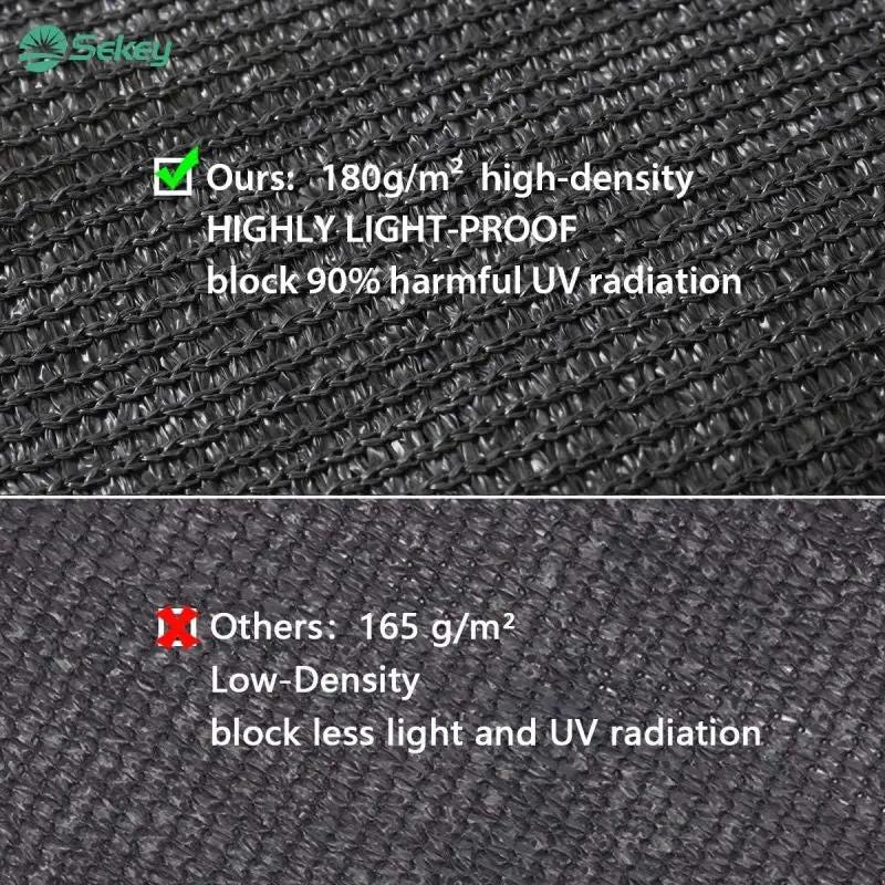 Sekey Balkon Sichtschutz aus 220 g/m² HDPE, Grau-weiß-schwarz gestreif Sekey