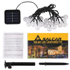 Salcar 5 m / 10 m LED Solar Kugel Lichterkette, 20 / 40 LEDs Salcar