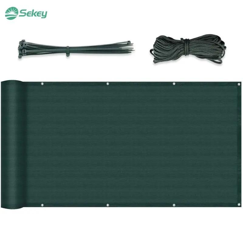 Sekey Balkon Sichtschutz aus 220 g/m² HDPE, Grün Sekey