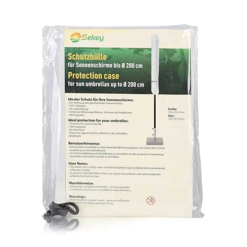 Sekey 140 x 25,5/27 cm Schutzhülle für 200 cm Sonnenschirm, aus Polyester-Gewebe Sekey