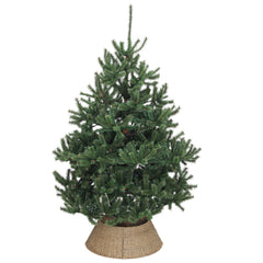 Salcar Christmas tree skirt made of seagrass – Handmade Christmas tree skirt in natural color, Ø 60 / 68 cm, Stylish cover for the tree stand