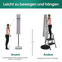 Sekey 136 x 27/35,5 cm Schutzhülle für 200 cm Sonnenschirm, aus Polyester-Gewebe Sekey