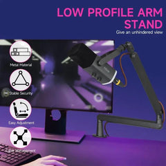 Fifine 1.5 kg Mikrofon Arm mit Mikrofonclip, 1/4'', 3/8'' und 5/8'' Adapter, BM88 Sekey