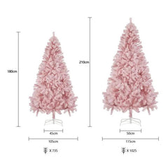 Salcar 180cm Künstlicher Weihnachtsbaum Rosa Weihnachtsbaum, Nordmanntanne, mit 735 Spitzen Salcar