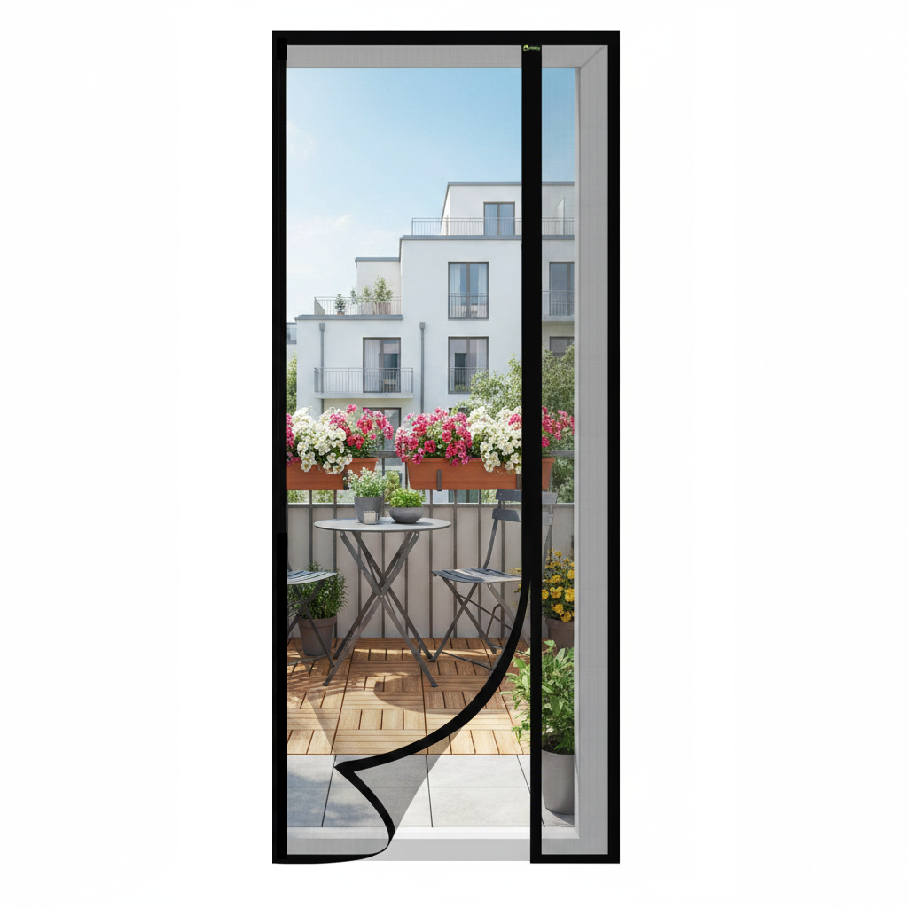 Sekey scratch-resistant magnet fly screen door made of fiberglass, side opening
