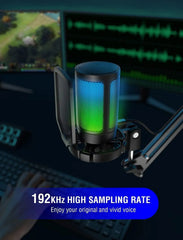 Fifine USB Kondensator Mikrofon mit Ständer und Stummschalttaste, A6V Sekey