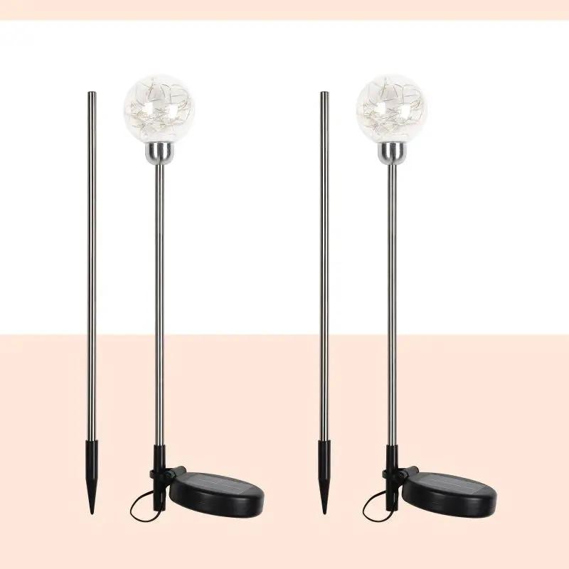 Salcar 2er Set LED Solar Gartenleuchte mit Wunschkugel-Effekt Salcar