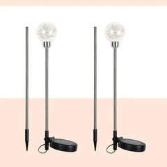 Salcar 2er Set LED Solar Gartenleuchte mit Wunschkugel-Effekt Salcar