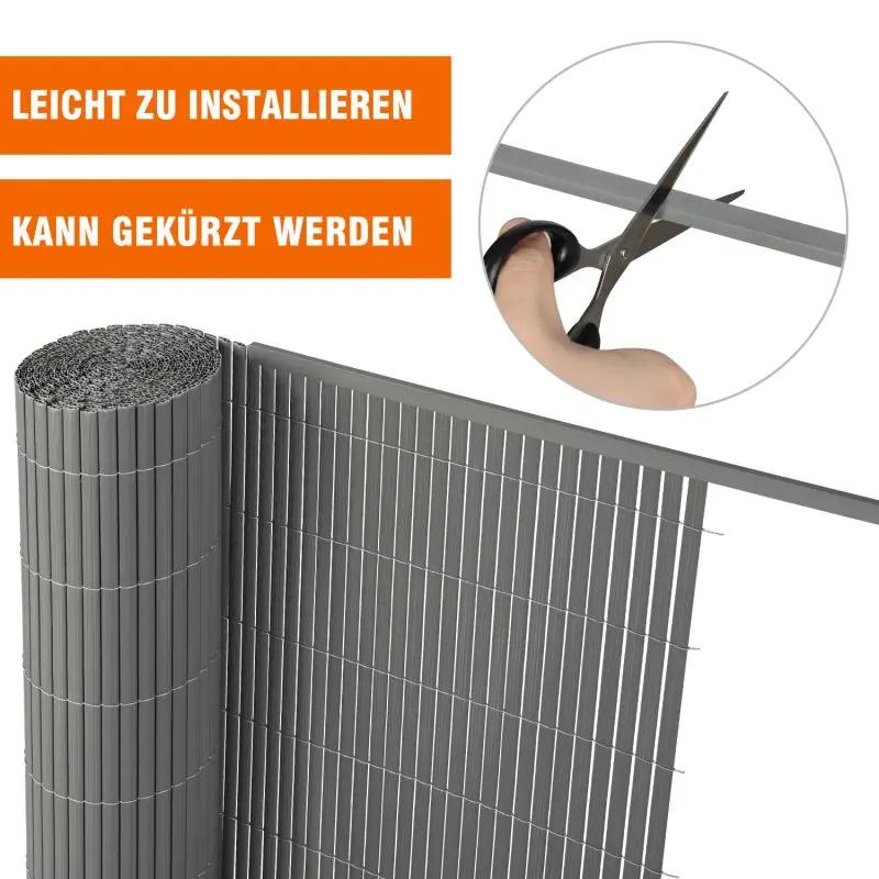 Sekey 5x1m PVC Abschlussleiste für PVC Sichtschutzmatte Sekey