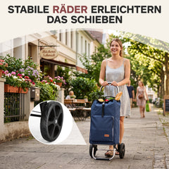 Sekey Einkaufstrolley 3-in-1 klappbar – 50L Einkaufswagen mit Kühlfach, großen Rädern & Sackkarren-Funktion, leichtes Aluminium