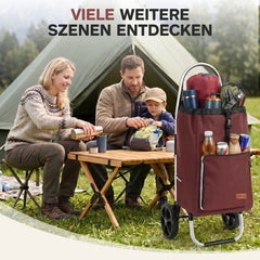Sekey Einkaufstrolley 3-in-1 klappbar – 50L Einkaufswagen mit Kühlfach, großen Rädern & Sackkarren-Funktion, leichtes Aluminium
