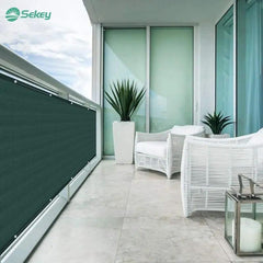 Sekey Balkon Sichtschutz aus 220 g/m² HDPE, Grün Sekey