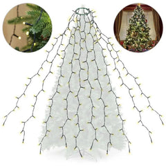 Salcar 3 m LED Lichterkette für Weihnachtsbaum, mit 10 Strängen, 350 LEDs, 31V GS-zertifizierte Stromversorgung Salcar