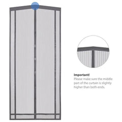 Sekey Zuschneidbar Magnet Fliegengitter Tür aus Polyester, Grau Sekey