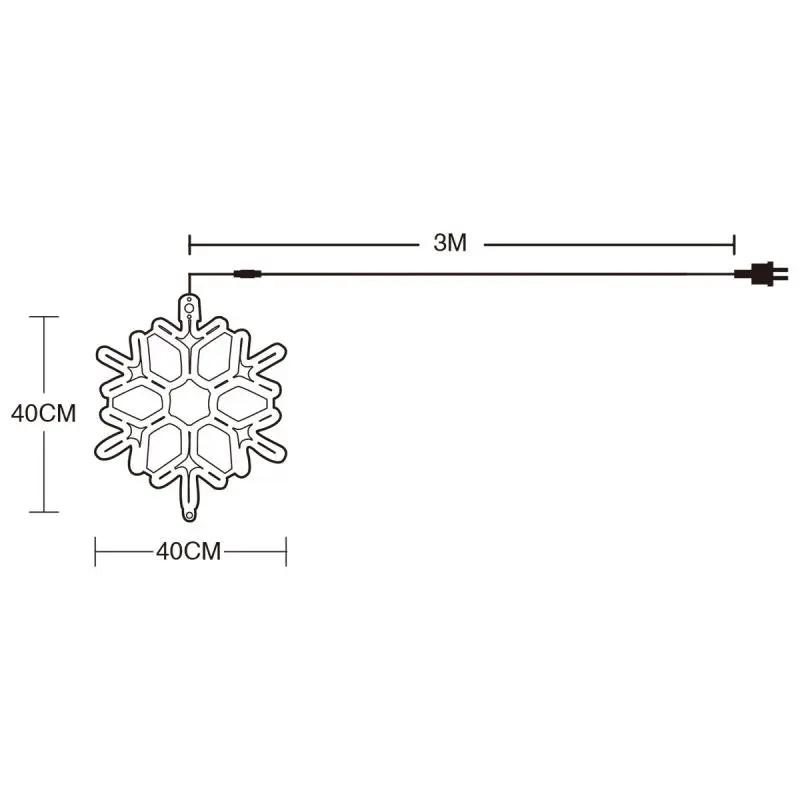 Salcar 40 cm LED Schneeflocke Neonlicht Salcar