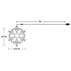 Salcar 40 cm LED Schneeflocke Neonlicht Salcar