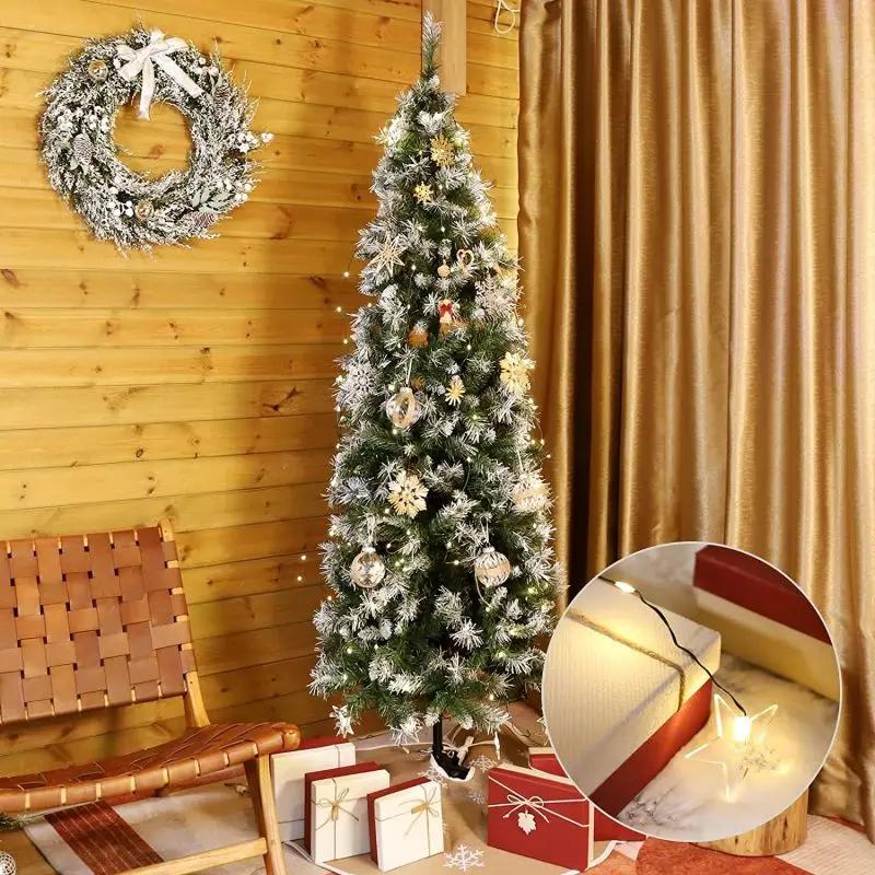 Salcar 1,5 m LED Lichterkette für Weihnachtsbaum, 120 LEDs, mit Fernbedienung, USB-betrieben Salcar