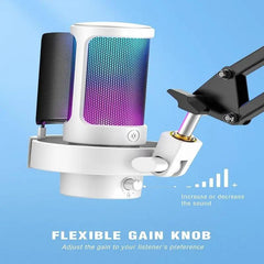Fifine USB Kondensator Mikrofon mit Stummschalttaste, Popfilter und Kopfhörerbuchse Sekey