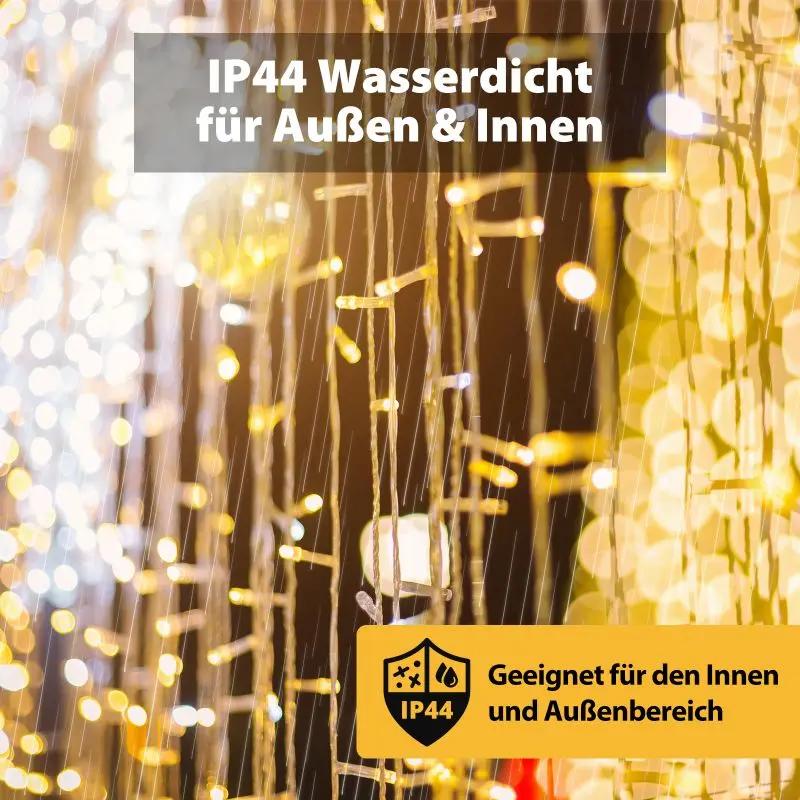 Salcar 3 x 3 m LED Lichtervorhang, 300 LEDs, 31V GS-zertifizierte Stromversorgung Salcar