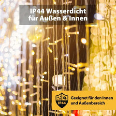 Salcar 3 x 3 m LED Lichtervorhang, 300 LEDs, 31V GS-zertifizierte Stromversorgung Salcar