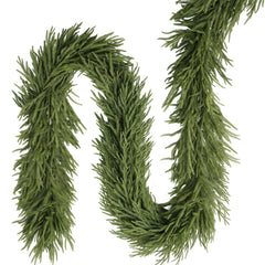 Salcar Künstliche Tannengirlande aus 100 % PE – Naturgetreue Weihnachtsgirlande, extra dicht, 3 m / 5 m
