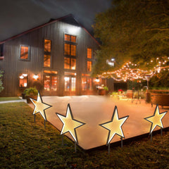 Salcar LED Gartenstecker Stern aus Metall – 50 cm Weihnachtsstern mit 100 LEDs, Warmweiß, IP44 Wasserdicht, Garten Stern Leuchte mit Erdspieß & Standfuß, Für Innen & Außen Salcar