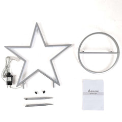 Salcar LED Gartenstecker Stern aus Metall – 50 cm Weihnachtsstern mit 100 LEDs, Warmweiß, IP44 Wasserdicht, Garten Stern Leuchte mit Erdspieß & Standfuß, Für Innen & Außen Salcar