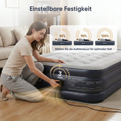 Sekey XXL Luftmatratze selbstaufblasend 1 Person 203×102×40 cm, extra hohes Luftbett Einzelbett mit integrierter elektrischer Pumpe, beflockte Oberfläche, schnell aufblasbar & platzsparend