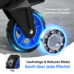 Sekey Klappbare Sackkarre Ultraleicht (3,5 kg), 80 kg Tragkraft, 3-stufig höhenverstellbar, Aluminium Transportkarre mit TPR-Rädern & ergonomischem Griff