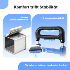 Sekey Klappbare Sackkarre Ultraleicht (3,5 kg), 80 kg Tragkraft, 3-stufig höhenverstellbar, Aluminium Transportkarre mit TPR-Rädern & ergonomischem Griff