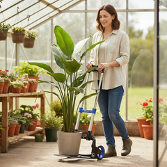 Sekey Klappbare Sackkarre Ultraleicht (3,5 kg), 80 kg Tragkraft, 3-stufig höhenverstellbar, Aluminium Transportkarre mit TPR-Rädern & ergonomischem Griff