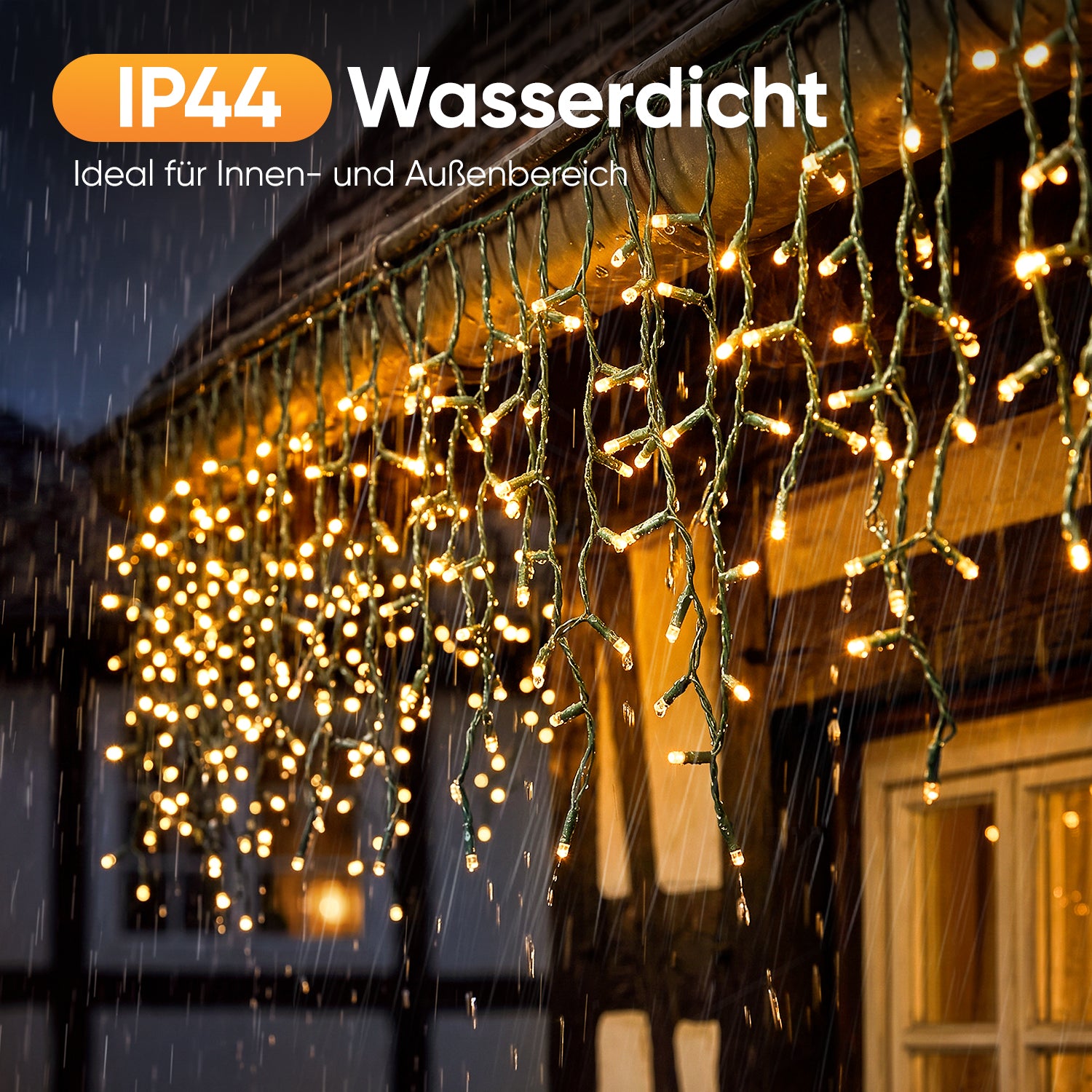 Wetterfeste Salcar Solar Lichterkette für Garten Balkon und Terrasse